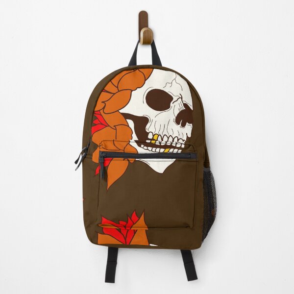 Item preview, Orange skull and water lilies designed and sold by BV-creas.