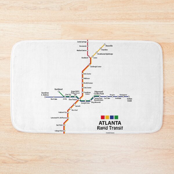 Item preview, ATLANTA Rapid Transit Map designed and sold by UrbanRail.