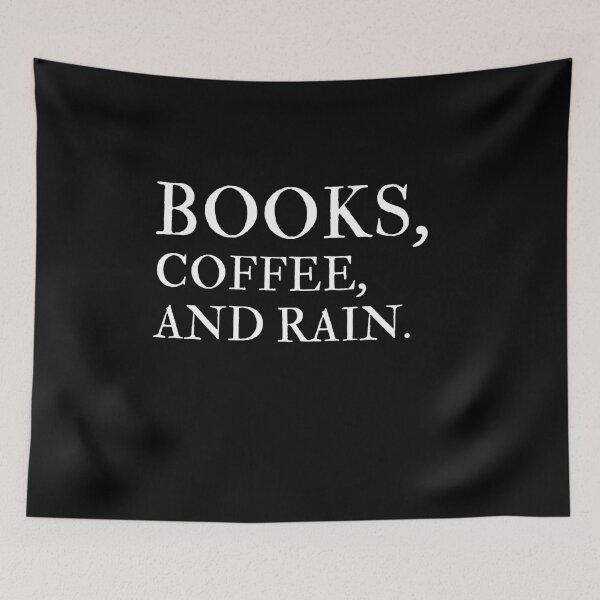 Item preview, Coffee, books, and rain designed and sold by Lisa Lucero.
