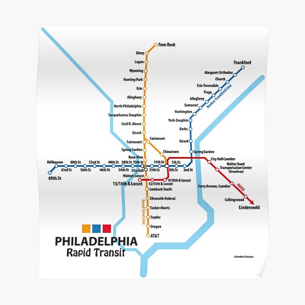PHILADELPHIA Rapid Transit Network Poster