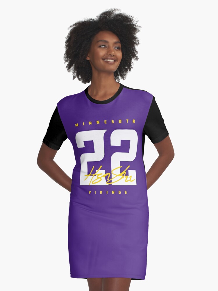 Vikings Harrison Smith 22 Signature Design Graphic T-Shirt Dress