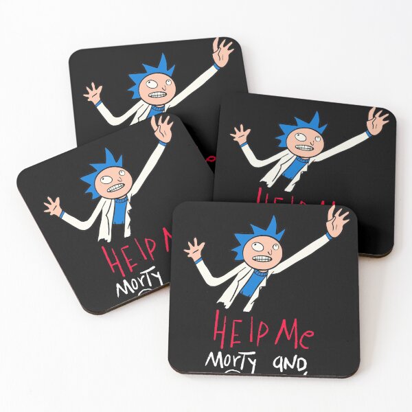 Rick and Morty | Help Me Summer and Morty Paper Coasters (Set of 4)