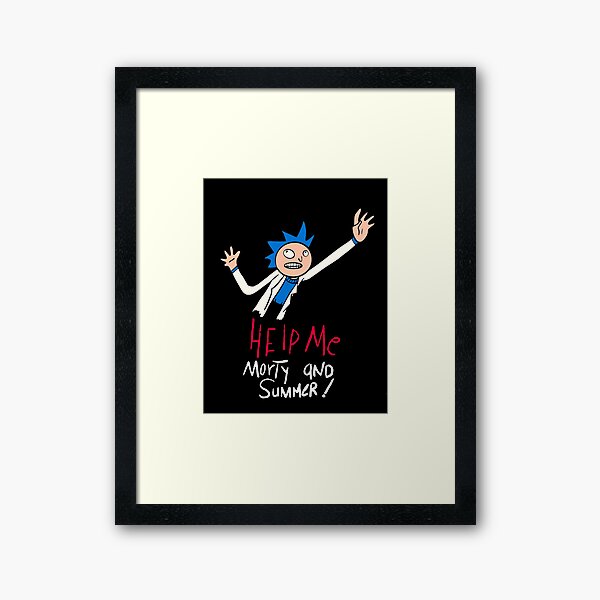 Rick and Morty | Help Me Summer and Morty Paper Framed Art Print