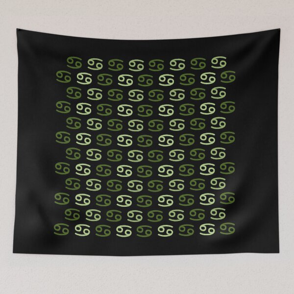 Item preview, Light green cancer sign, astrology zodiac symbol black background designed and sold by Stéphane  Thirion.