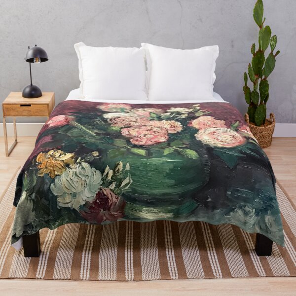 Item preview, Pink Flowers Painting Van Gogh Post-Impressionist Still Life Vintage Art designed and sold by VintageArchive.