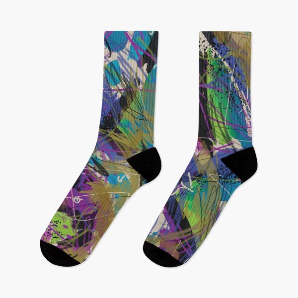 Item preview, Scribble Abstract in Purple and Blue designed and sold by Leslie Rogers Todder.