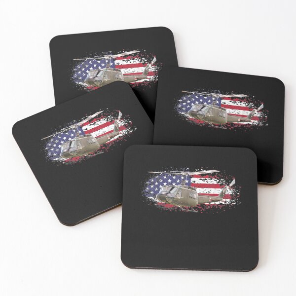Item preview, UH-1 Huey Helicopter American Flag USA Pilot designed and sold by Laureschepdael.