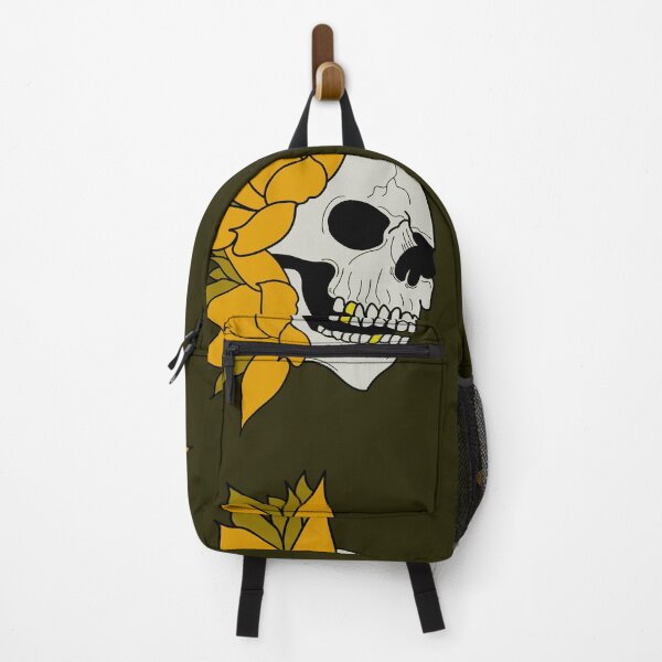 Item preview, Skull and golden water lilies designed and sold by BV-creas.
