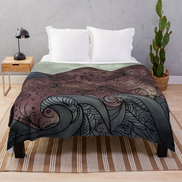 Item preview, Abstract Mountain Sea Landscape designed and sold by cherishakayart.