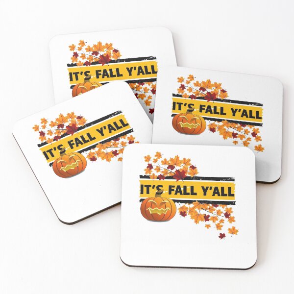Item preview, It's Fall Y'all - Autumn Pumpkin & Leaves - Black Lettering designed and sold by Richard529.