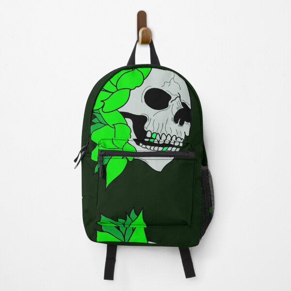 Item preview, Skull and green water lilies designed and sold by BV-creas.