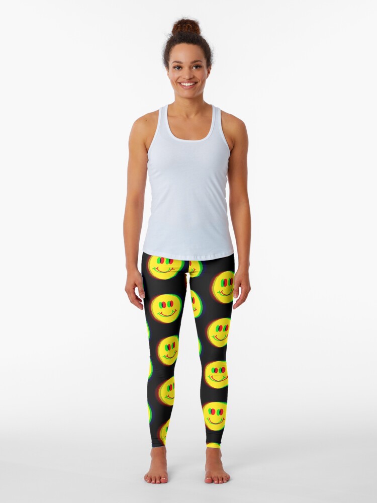 Smiley Happy Face Print Legging