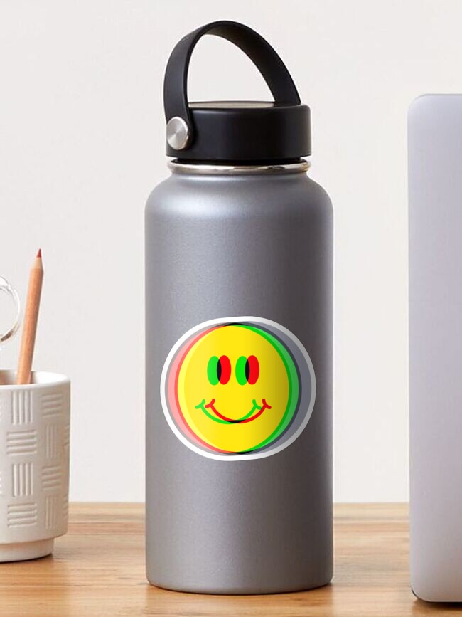 Thumbnail 1 of 3, Sticker, Psychedelic Smiley Happy Face designed and sold by Funful.