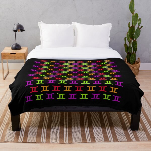 Item preview, Multicolored Gemini sign, astrology zodiac symbol black background designed and sold by Stéphane  Thirion.