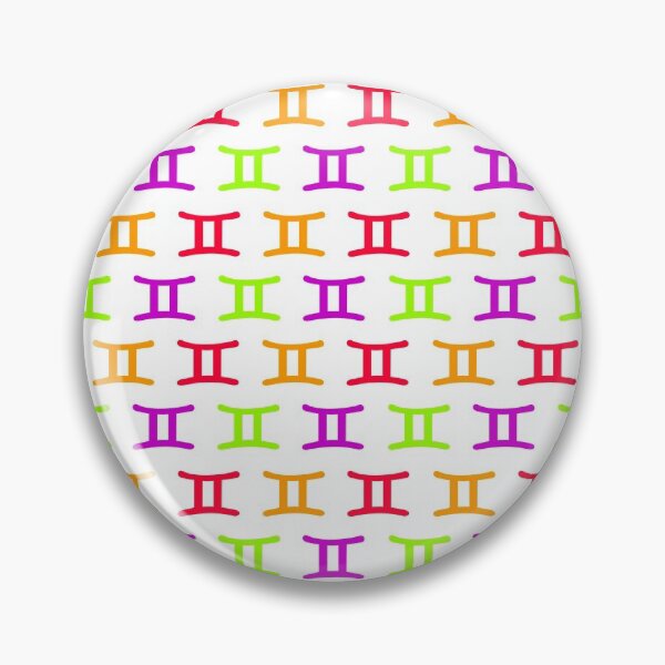 Item preview, Signo de Géminis multicolor, fondo blanco del símbolo del zodiaco de la astrología designed and sold by Stéphane  Thirion.