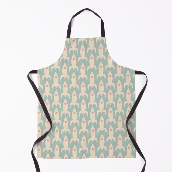 Item preview, Space Age Rocket Ships - Mid-Century Modern Atomic Age Aerospace Pattern in Cream, Blush, and Celadon Mint designed and sold by kierkegaard.
