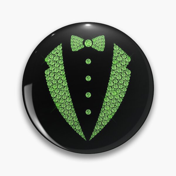 Item preview, Green Diamond Tuxedo On Black | Glam designed and sold by BlingMosaic.