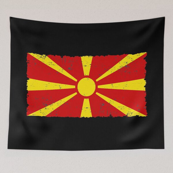 Item preview, Macedonia flag retro designed and sold by Argentini.