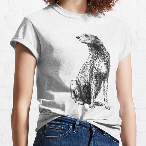 Sitting Irish Wolfhound Dog Classic T-Shirt