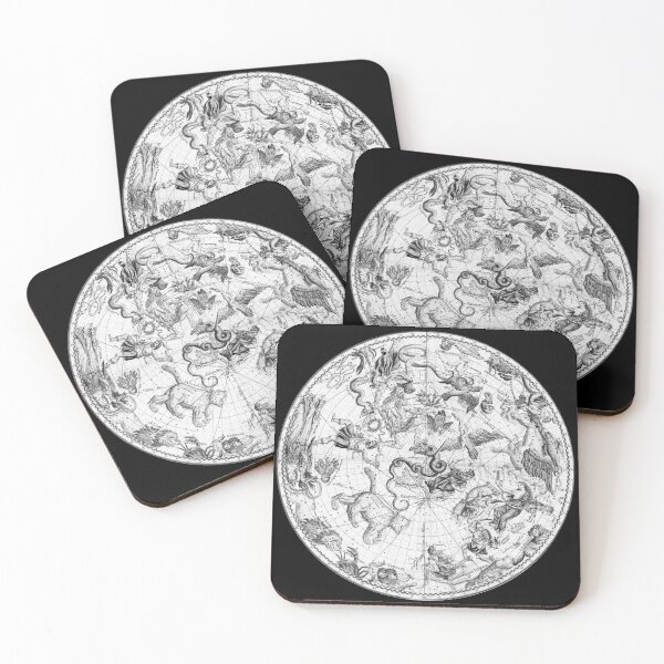 Item preview, Astrological Wheel - Zodiac Celestial Bodies Sky Chart in Black and White designed and sold by sweetpea88.