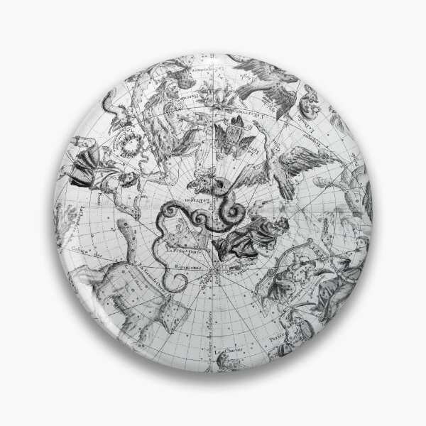 Item preview, Astrological Wheel - Zodiac Celestial Bodies Sky Chart in Black and White designed and sold by sweetpea88.