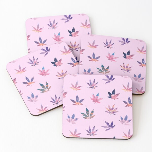 Item preview, Sky High Vibes Pot Leaves ~ Pastel Weed Watercolor Sunset Aesthetic Repeating Seamless Pattern ~ Marijuana Collection Set  designed and sold by Neon-Wolf.