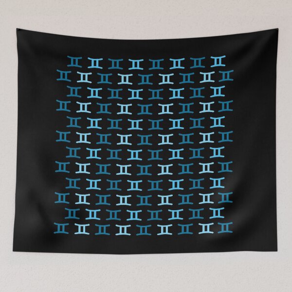 Item preview, Copy of Gemini blue man sign, astrology zodiac symbol black background designed and sold by Stéphane  Thirion.