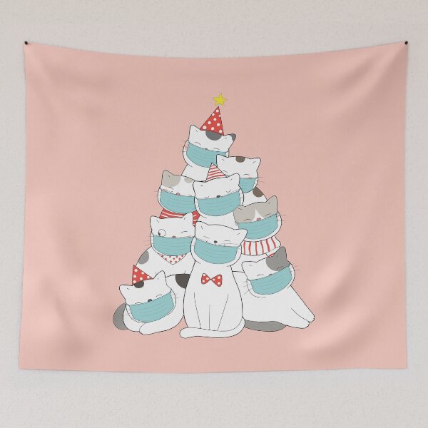 Item preview, Funny Covid Cats Christmas Tree designed and sold by CrystalCrush.