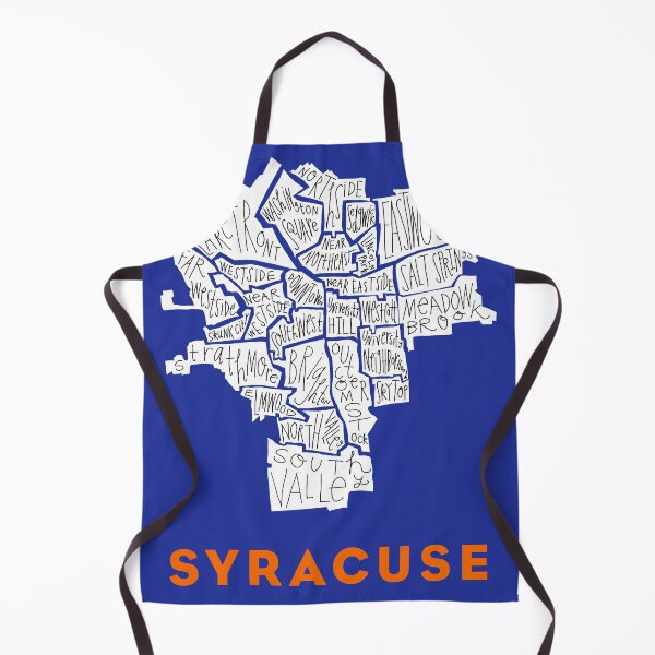 Artikelvorschau, Syracuse City Neighborhood Map - blauer Hintergrund entworfen und verkauft von margarethagan.