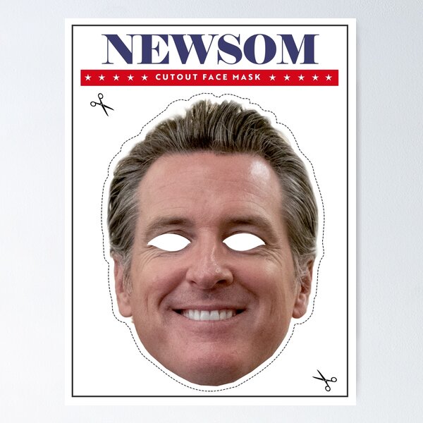 Item preview, GAVIN NEWSOM MASK designed and sold by partyfarty.