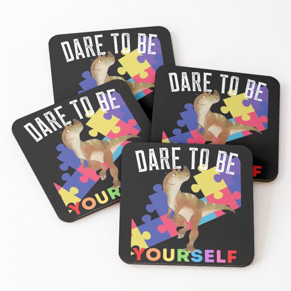 Item preview, Dare To Be Yourself - Ausome Autism Awareness Dinosaur designed and sold by WriteThatDown.