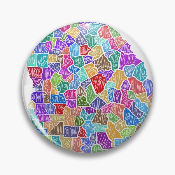 Item preview, Georgia County Map - multicolor designed and sold by margarethagan.