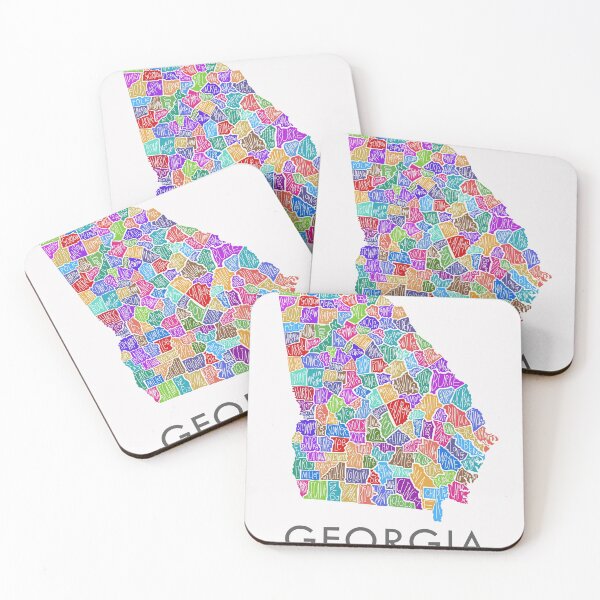 Item preview, Georgia County Map - multicolor designed and sold by margarethagan.