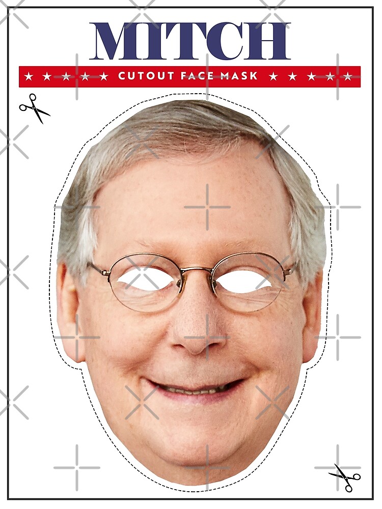 "MITCH MCCONNELL MASK" Poster for Sale by partyfarty | Redbubble