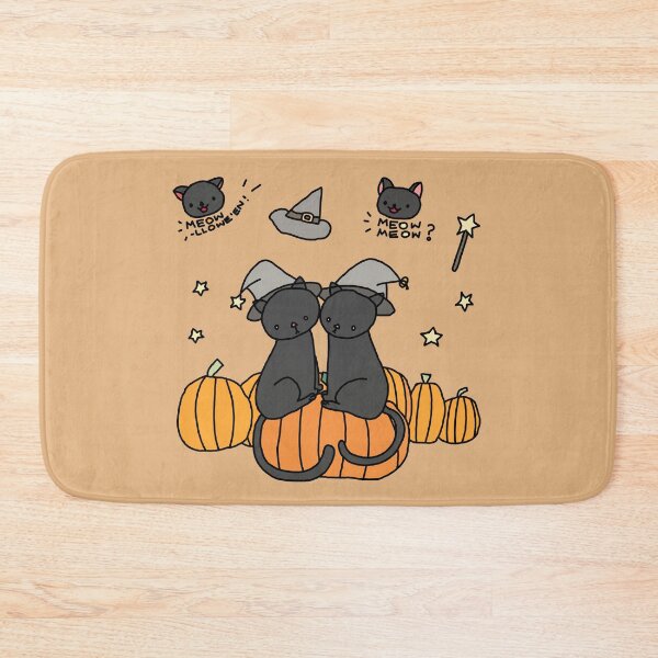 Item preview, Twin Cats Ready for Halloween Pastel Orange | babyRAGE Item #I0014A designed and sold by babyrage.