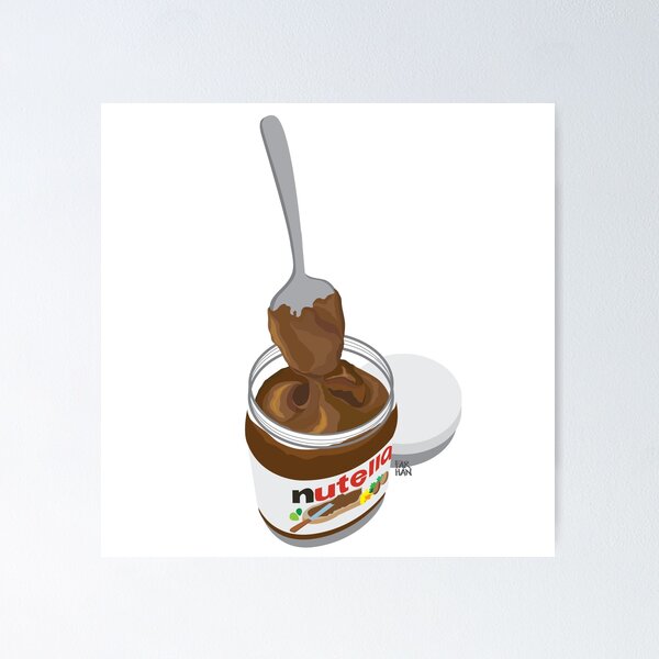 Item preview, Nutella with a spoon designed and sold by farhanmahmud.