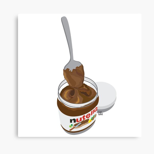 Nutella with a spoon Canvas Print