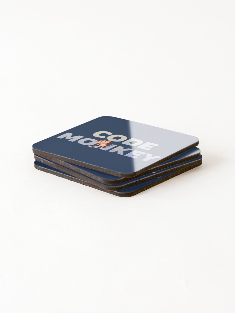 Thumbnail 4 of 5, Coasters (Set of 4), Code Monkey designed and sold by HappySchnapper.