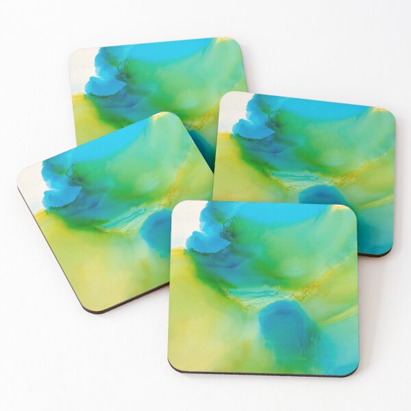 Item preview, Abstract Blues and Greens Alcohol Ink designed and sold by Artfully Abstracted.