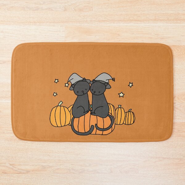 Item preview, Twin Cats Ready for Halloween Bold Orange | babyRAGE Item #I0014B designed and sold by babyrage.
