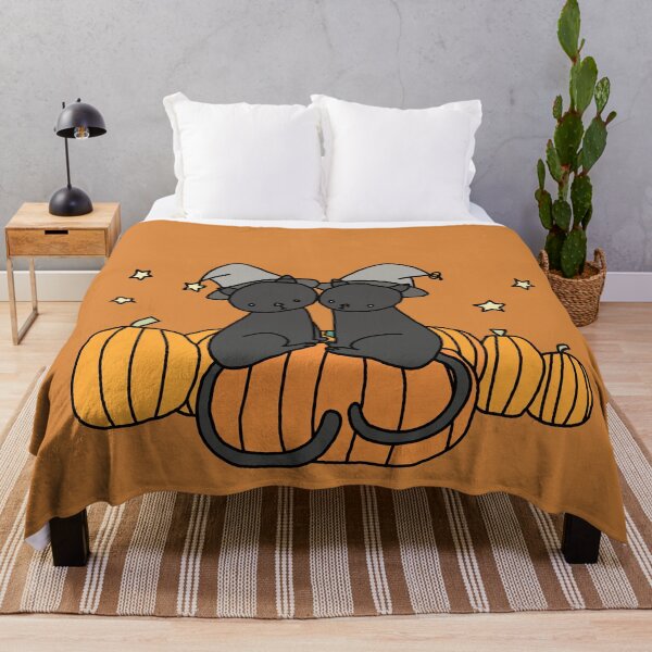 Item preview, Twin Cats Ready for Halloween Bold Orange | babyRAGE Item #I0014B designed and sold by babyrage.