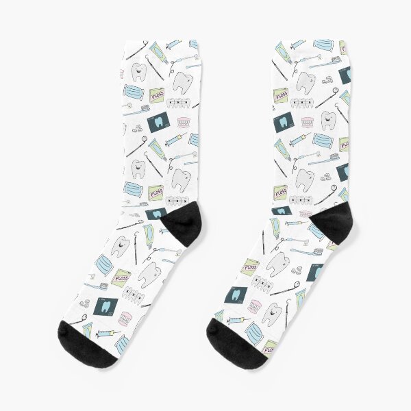 Zahnarzt machen es besser Gekritzel Muster Socken
