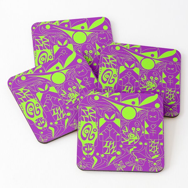 Item preview, led purple atlante brick alien in soccer ecopop pattern designed and sold by jorgelebeau.