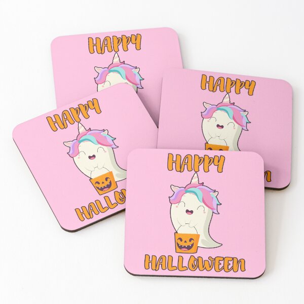 Item preview, Happy Halloween Cute Unicorn Ghost Halloween 2020 Costume Unicorn lover gift orange pumpkin Funny Halloween designed and sold by Noahlaz.