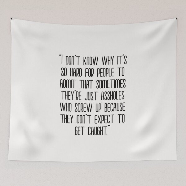 Item preview, One of us is lying sticker quote designed and sold by CornerStore007.
