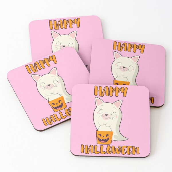 Item preview, Happy Halloween Cute Cat Ghost Halloween 2020 Cosume Cat lover gift orange pumpkin  designed and sold by Noahlaz.