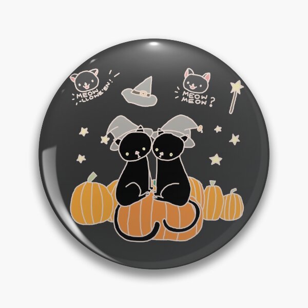 Item preview, Twin Cats Ready for Halloween Pink Outlines | babyRAGE Item #I0014C designed and sold by babyrage.