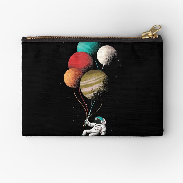 Astronaut with balloons Zipper Pouch