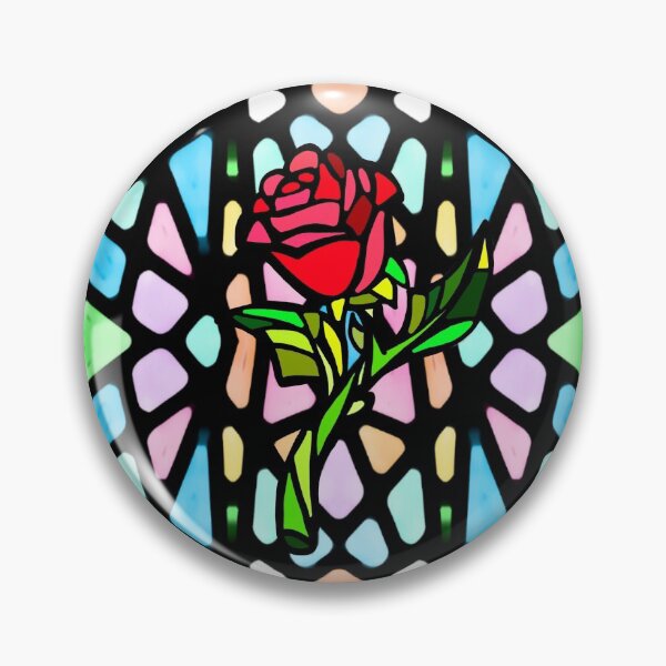 Item preview, Stained Glass Enchanted Rose  designed and sold by TheDoodleFairy.