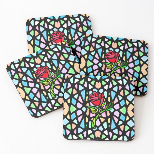Item preview, Stained Glass Enchanted Rose  designed and sold by TheDoodleFairy.